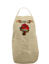 Tattoo Heart I Love My Grandpa Adult Apron-Bib Apron-TooLoud-Khaki-One-Size-Davson Sales