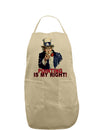 Uncle Sam Pointing is my Right Adult Apron-Bib Apron-TooLoud-Khaki-One-Size-Davson Sales