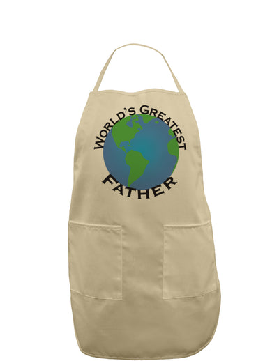 World's Greatest Father Adult Apron-Bib Apron-TooLoud-Khaki-One-Size-Davson Sales