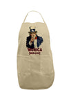 Uncle Sam Merica Adult Apron-Bib Apron-TooLoud-Khaki-One-Size-Davson Sales