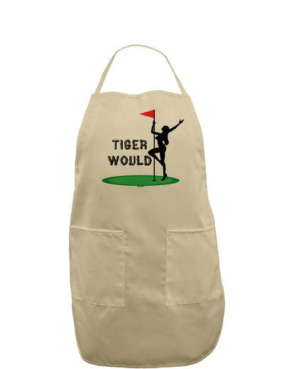 Tiger Would Adult Apron-Bib Apron-TooLoud-Khaki-One-Size-Davson Sales