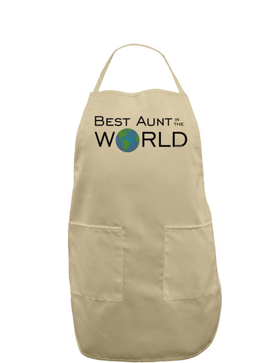 Best Aunt in the World Adult Apron-Bib Apron-TooLoud-Khaki-One-Size-Davson Sales