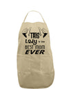 This Lady is the Best Mom Ever Adult Apron-Bib Apron-TooLoud-Khaki-One-Size-Davson Sales