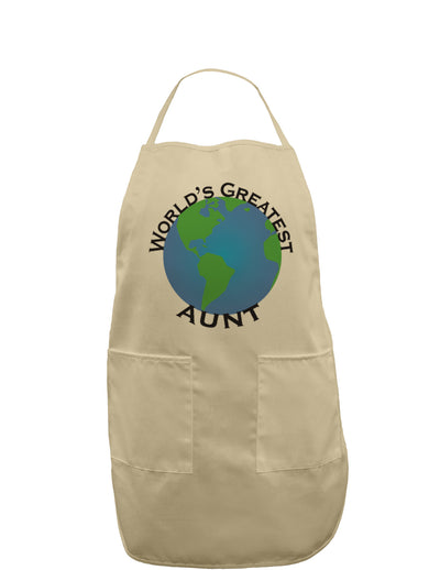 World's Greateest Aunt Adult Apron-Bib Apron-TooLoud-Khaki-One-Size-Davson Sales