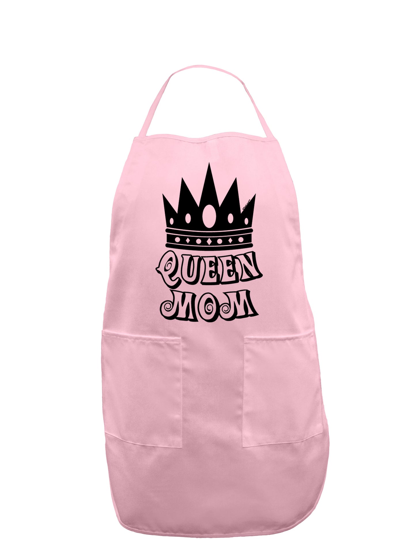 Queen Mom Adult Apron-Bib Apron-TooLoud-Light-Pink-One-Size-Davson Sales