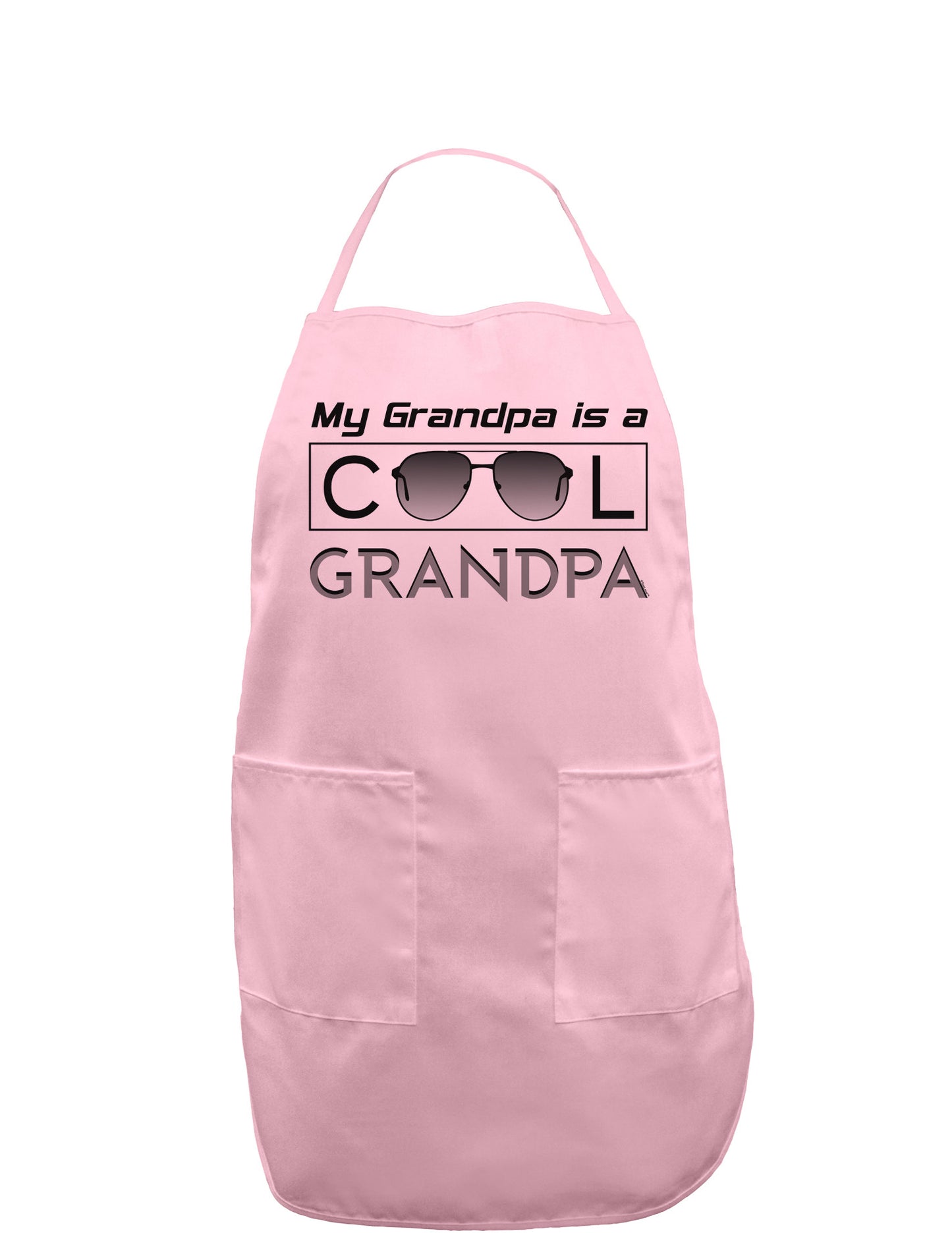 My Grandpa is a Cool Grandpa Adult Apron-Bib Apron-TooLoud-Light-Pink-One-Size-Davson Sales