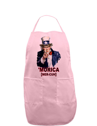 Uncle Sam Merica Adult Apron-Bib Apron-TooLoud-Light-Pink-One-Size-Davson Sales