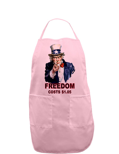 Uncle Sam Freedom Costs a Buck O Five Adult Apron-Bib Apron-TooLoud-Light-Pink-One-Size-Davson Sales