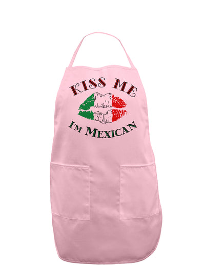 Kiss Me I'm Mexican Adult Apron-Bib Apron-TooLoud-Light-Pink-One-Size-Davson Sales