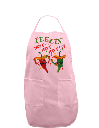 Feelin Hot Hot Hot Chili Peppers Adult Apron-Bib Apron-TooLoud-Light-Pink-One-Size-Davson Sales