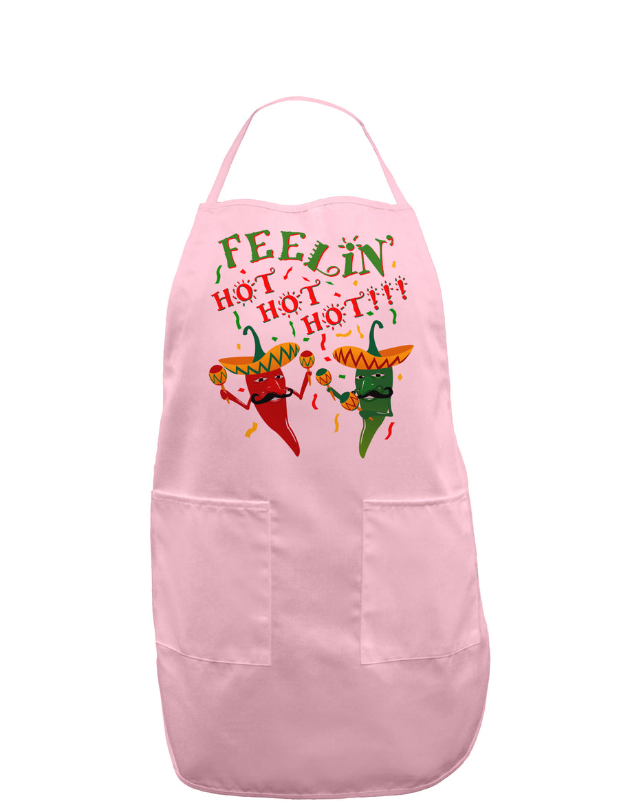 Feelin Hot Hot Hot Chili Peppers Adult Apron-Bib Apron-TooLoud-White-One-Size-Davson Sales