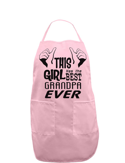 This Girl Has The Best Grandpa Ever Adult Apron-Bib Apron-TooLoud-Light-Pink-One-Size-Davson Sales