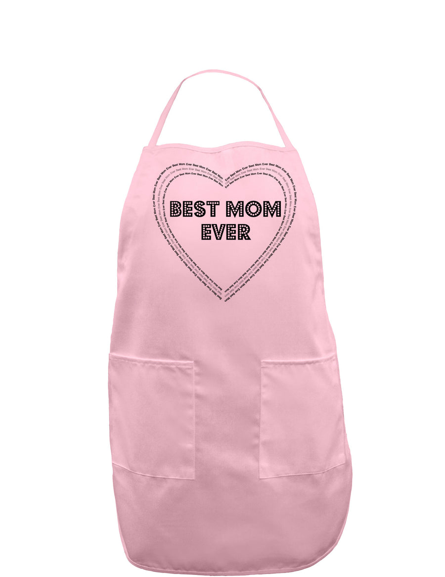 Best Mom Ever Heart Text Adult Apron-Bib Apron-TooLoud-White-One-Size-Davson Sales