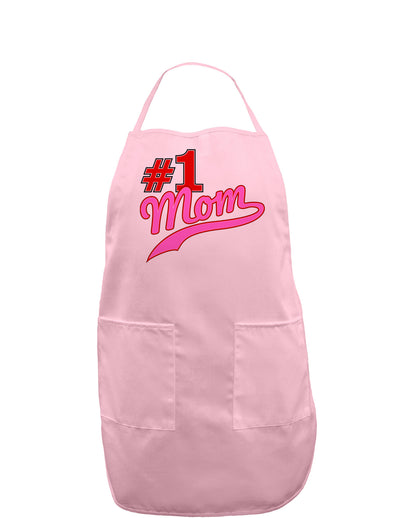 #1 Mom Adult Apron-Bib Apron-TooLoud-Light-Pink-One-Size-Davson Sales