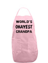 World's Okayest Grandpa Adult Apron-Bib Apron-TooLoud-Light-Pink-One-Size-Davson Sales