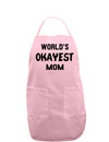 World's Okayest Mom Adult Apron-Bib Apron-TooLoud-Light-Pink-One-Size-Davson Sales