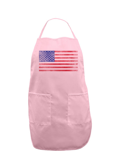 Weathered American Flag Adult Apron-Bib Apron-TooLoud-Light-Pink-One-Size-Davson Sales