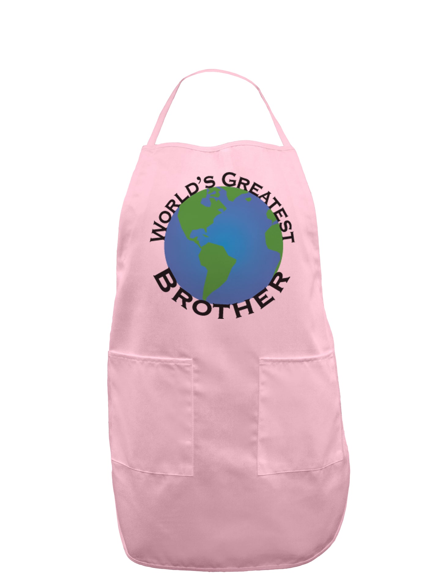 World's Greatest Brother Adult Apron-Bib Apron-TooLoud-Light-Pink-One-Size-Davson Sales