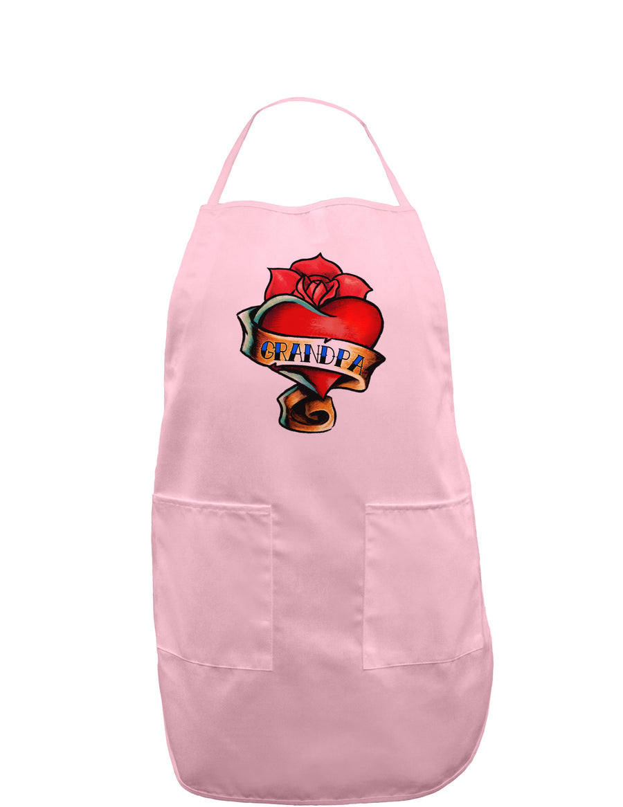 Tattoo Heart Grandpa Adult Apron-Bib Apron-TooLoud-White-One-Size-Davson Sales