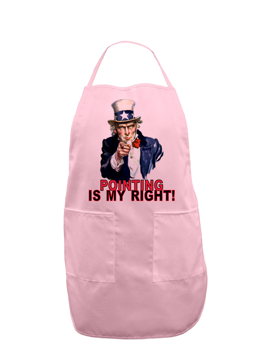 Uncle Sam Pointing is my Right Adult Apron-Bib Apron-TooLoud-White-One-Size-Davson Sales