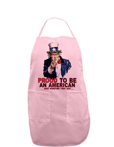 Uncle Sam Proud to be an American Adult Apron-Bib Apron-TooLoud-Light-Pink-One-Size-Davson Sales