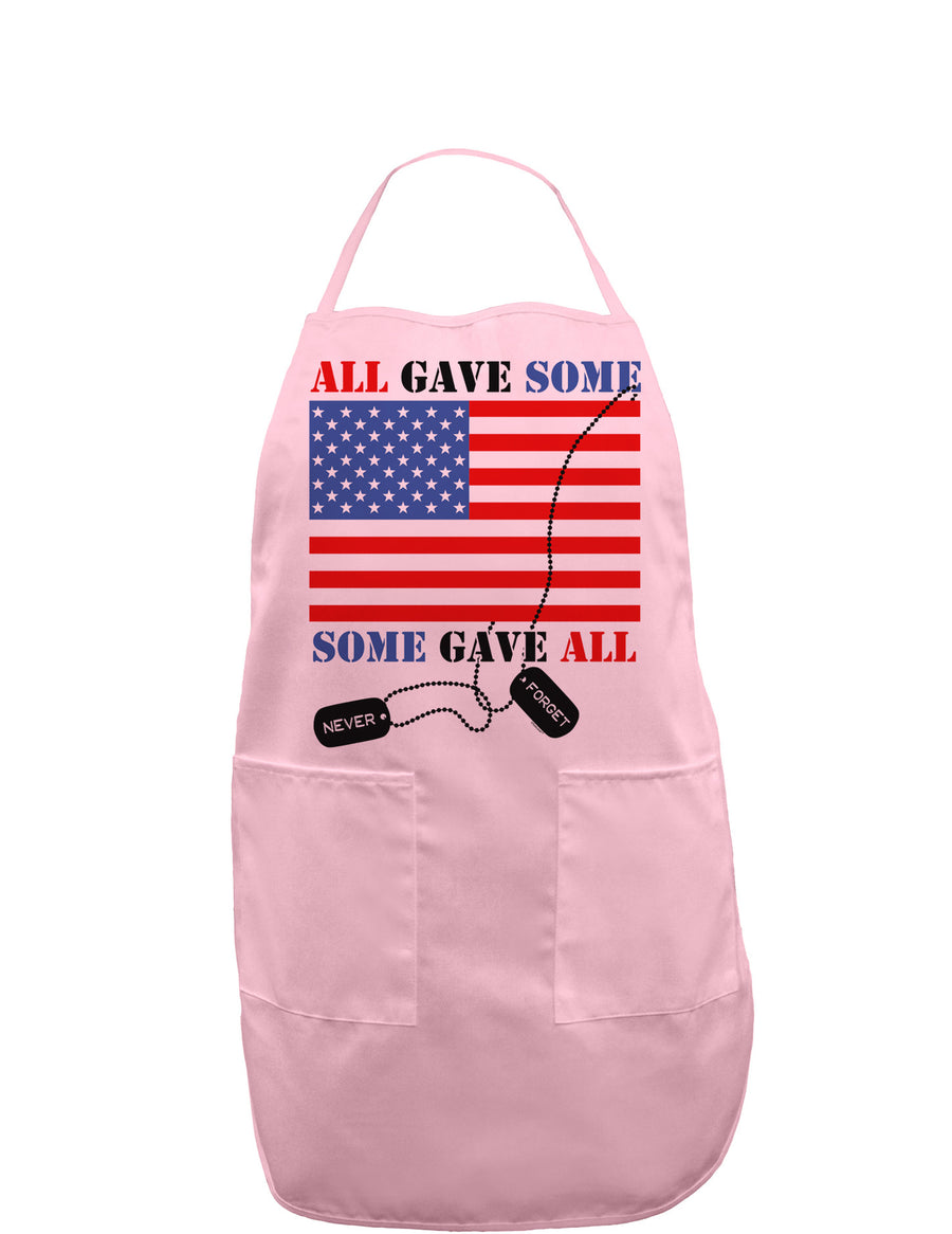 All Gave Some Some Gave All Adult Apron-Bib Apron-TooLoud-White-One-Size-Davson Sales