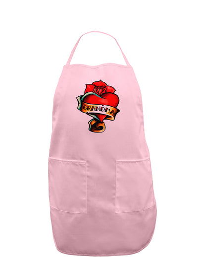 Tattoo Heart Grandma Adult Apron-Bib Apron-TooLoud-Light-Pink-One-Size-Davson Sales