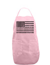 Distressed Black and White American Flag Adult Apron-Bib Apron-TooLoud-Light-Pink-One-Size-Davson Sales