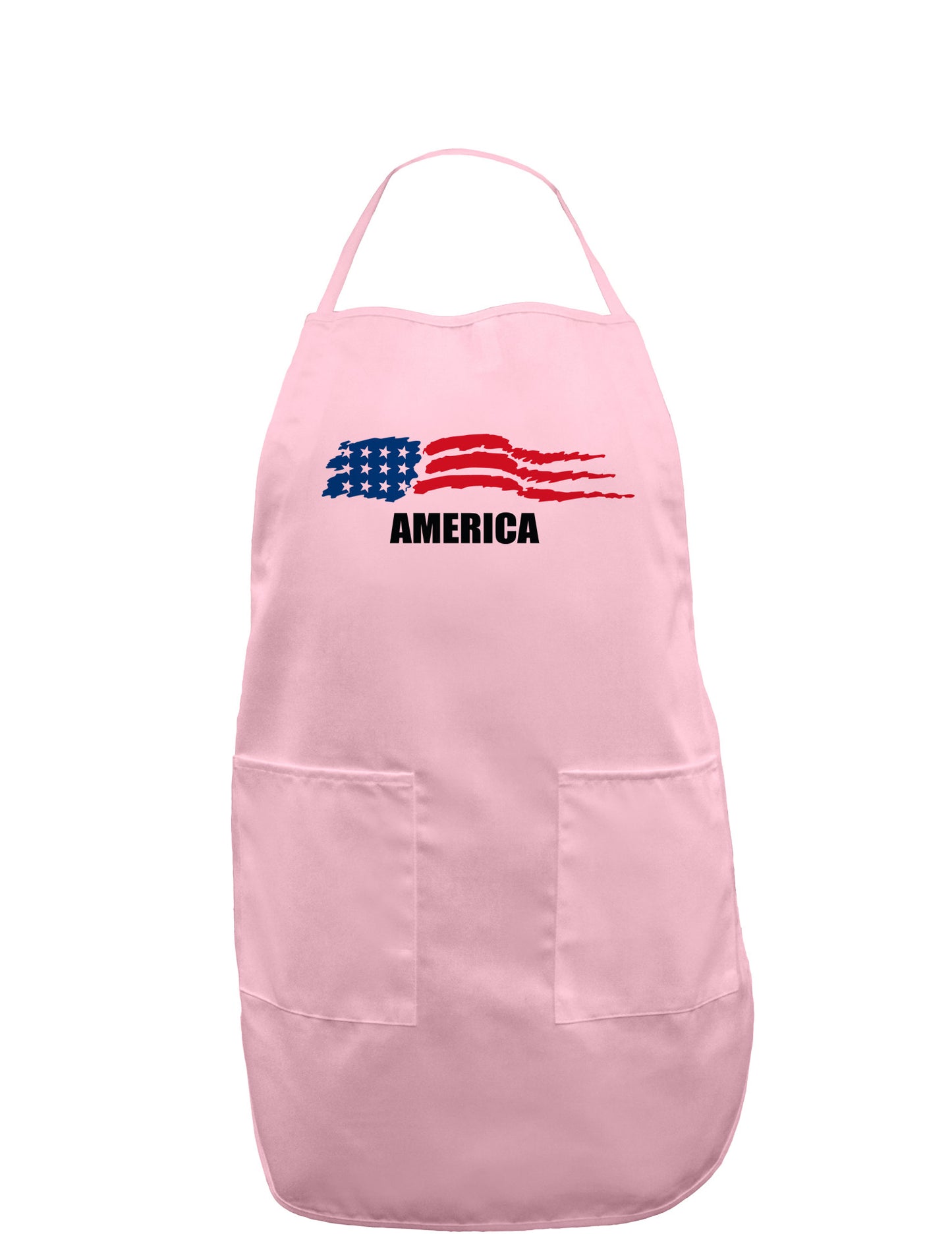 America Flag Adult Apron-Bib Apron-TooLoud-Light-Pink-One-Size-Davson Sales