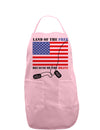 Home of the Free Because of the Brave Adult Apron-Bib Apron-TooLoud-Light-Pink-One-Size-Davson Sales