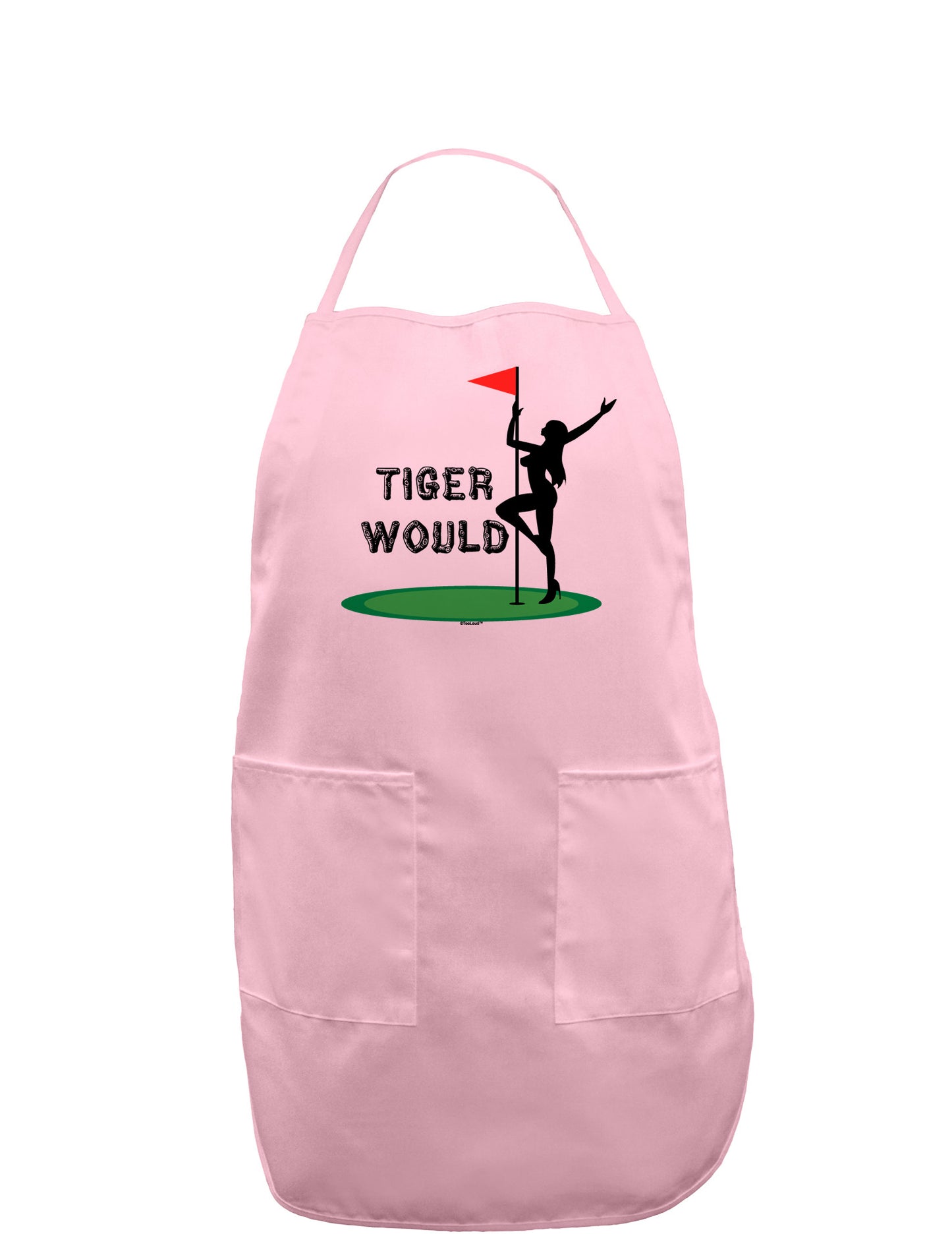 Tiger Would Adult Apron-Bib Apron-TooLoud-Light-Pink-One-Size-Davson Sales