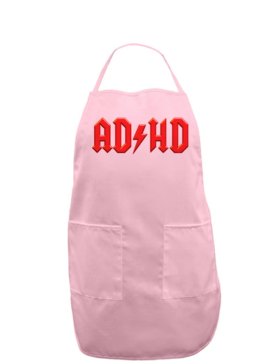 ADHD Lightning Bolt Rockstar Adult Apron-Bib Apron-TooLoud-Light-Pink-One-Size-Davson Sales