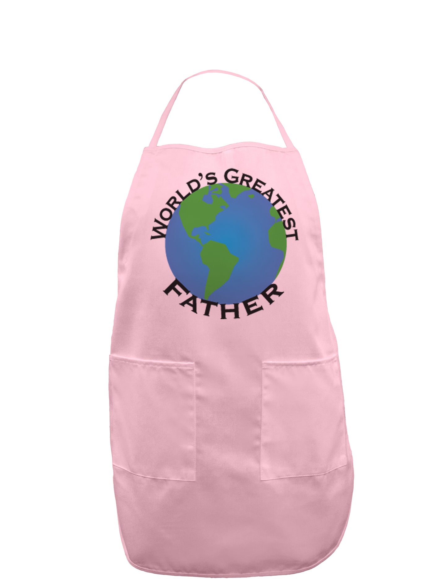 World's Greatest Father Adult Apron-Bib Apron-TooLoud-Light-Pink-One-Size-Davson Sales