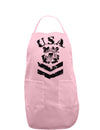 USA Military Coast Guard Stencil Logo Adult Apron-Bib Apron-TooLoud-Light-Pink-One-Size-Davson Sales