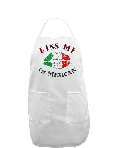 Kiss Me I'm Mexican Adult Apron-Bib Apron-TooLoud-White-One-Size-Davson Sales