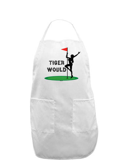 Tiger Would Adult Apron-Bib Apron-TooLoud-White-One-Size-Davson Sales