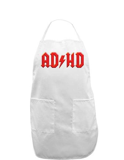 ADHD Lightning Bolt Rockstar Adult Apron-Bib Apron-TooLoud-White-One-Size-Davson Sales