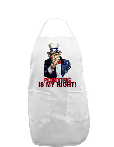 Uncle Sam Pointing is my Right Adult Apron-Bib Apron-TooLoud-White-One-Size-Davson Sales