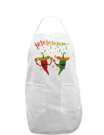 Jejeje Mexican Chili Peppers Adult Apron-Bib Apron-TooLoud-White-One-Size-Davson Sales