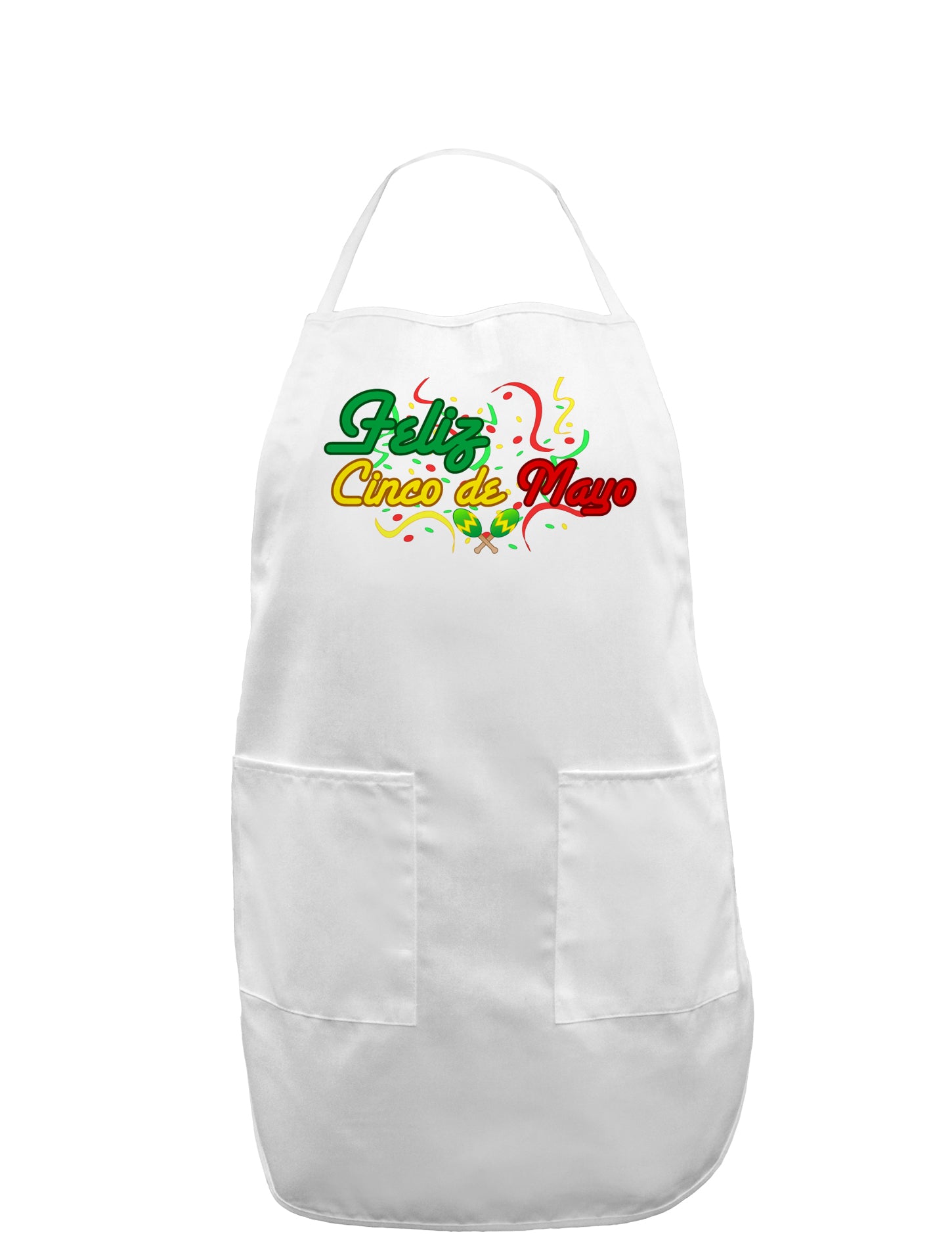 Feliz Cinco De Mayo Adult Apron-Bib Apron-TooLoud-White-One-Size-Davson Sales