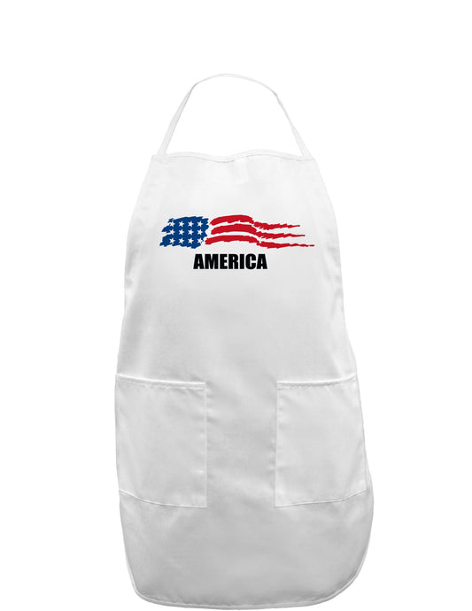America Flag Adult Apron-Bib Apron-TooLoud-White-One-Size-Davson Sales