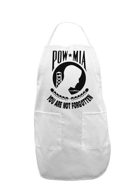 POW MIA Not Forgotten Adult Apron-Bib Apron-TooLoud-White-One-Size-Davson Sales