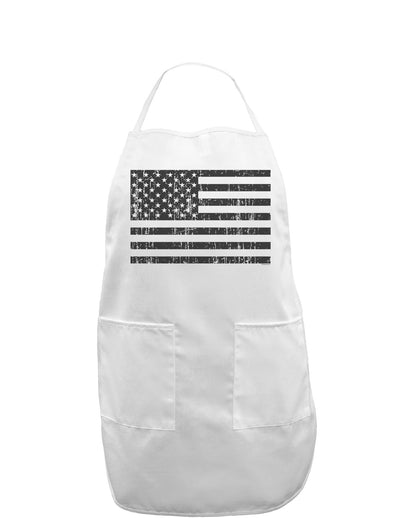 Distressed Black and White American Flag Adult Apron-Bib Apron-TooLoud-White-One-Size-Davson Sales