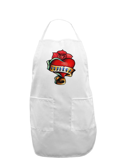 Tattoo Heart Grandpa Adult Apron-Bib Apron-TooLoud-White-One-Size-Davson Sales