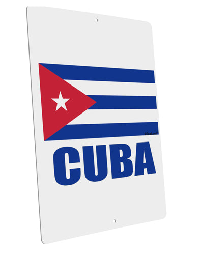 Cuba Flag Cuban Pride Large Aluminum Sign 12 x 18&#x22; - Portrait by TooLoud-TooLoud-12x18"-Davson Sales