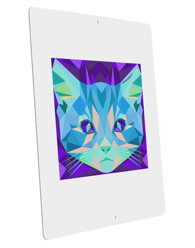 Geometric Kitty Inverted Large Aluminum Sign 12 x 18&#x22; - Portrait-Aluminum Sign-TooLoud-12x18"-Davson Sales