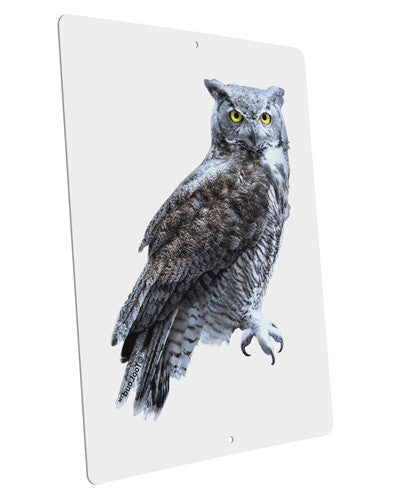 Great Horned Owl Photo Large Aluminum Sign 12 x 18&#x22; - Portrait-Aluminum Sign-TooLoud-12x18"-Davson Sales