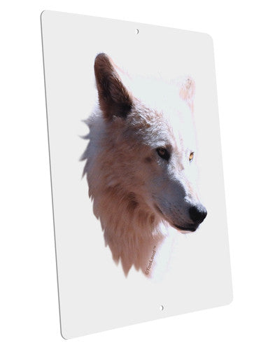 Magnificent White Wolf Head Large Aluminum Sign 12 x 18&#x22; - Portrait-Aluminum Sign-TooLoud-12x18"-Davson Sales