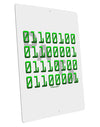 Binary Data Green Large Aluminum Sign 12 x 18&#x22; - Portrait-Aluminum Sign-TooLoud-12x18"-Davson Sales