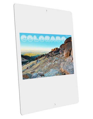 CO Rockies View with Text Large Aluminum Sign 12 x 18&#x22; - Portrait-Aluminum Sign-TooLoud-12x18"-Davson Sales